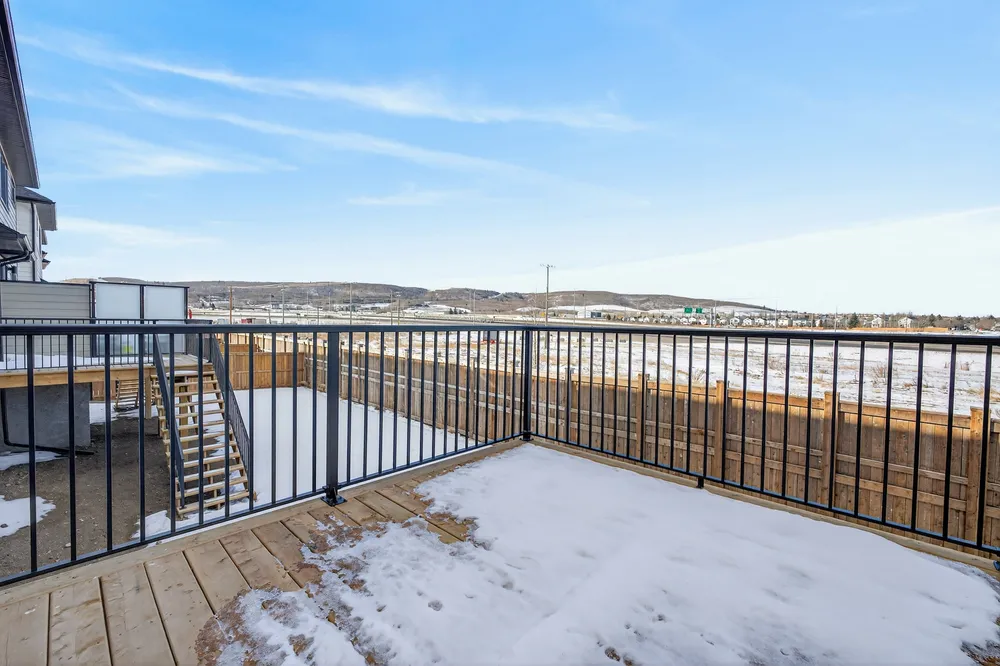 The deck at 159 Greenwich Drive NW, fitted with a gas line for the BBQ.